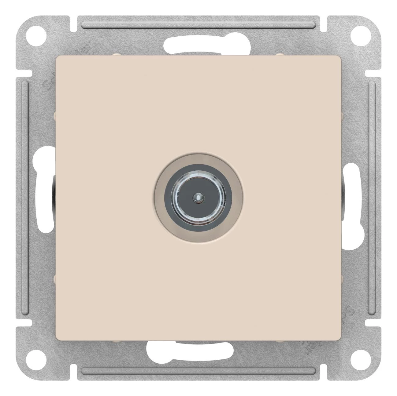  артикул ATN000292 название Розетка ТВ проходная 8dB , Бежевый, серия Atlas Design, Schneider Electric