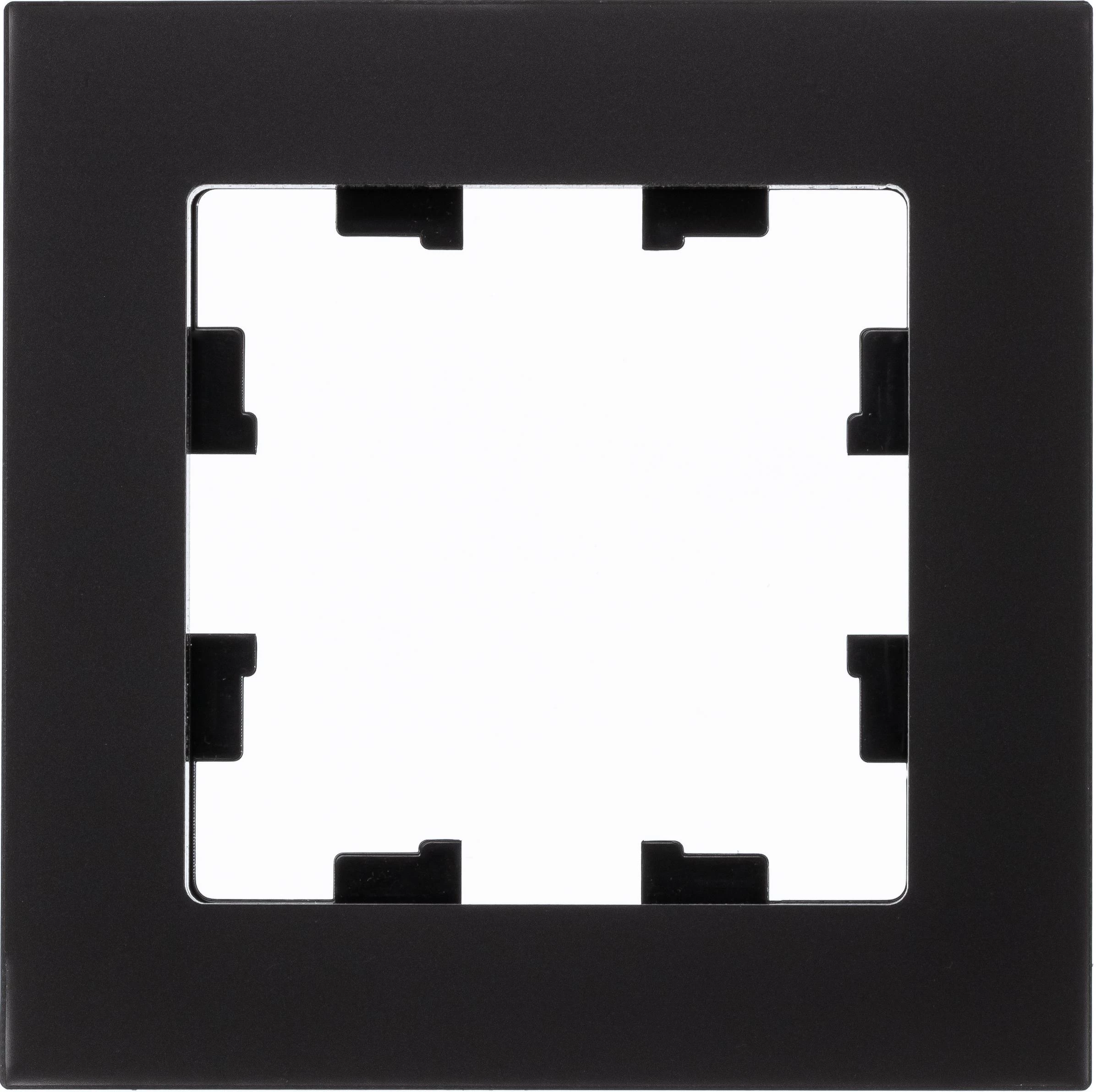 артикул ATN331001 название Рамка 1-ая (одинарная), Стекло Матовое Черное, серия Atlas Design, Schneider Electric