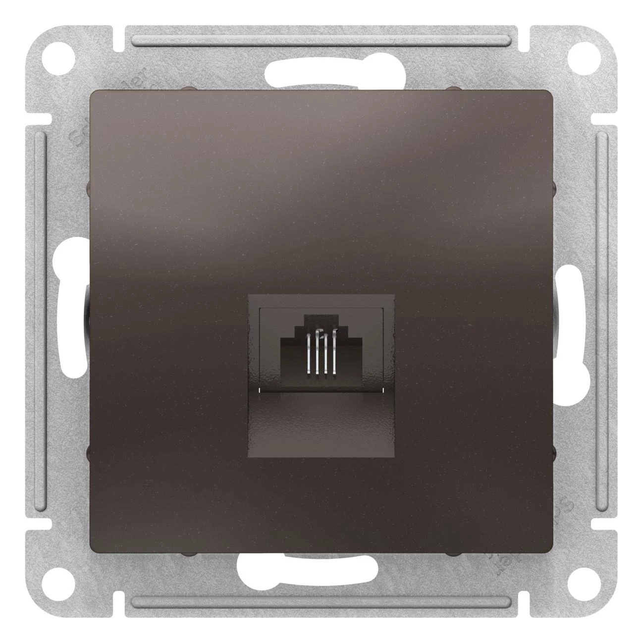  артикул ATN000681 название Розетка телефонная RJ-11 одинарная , Мокко, серия Atlas Design, Schneider Electric